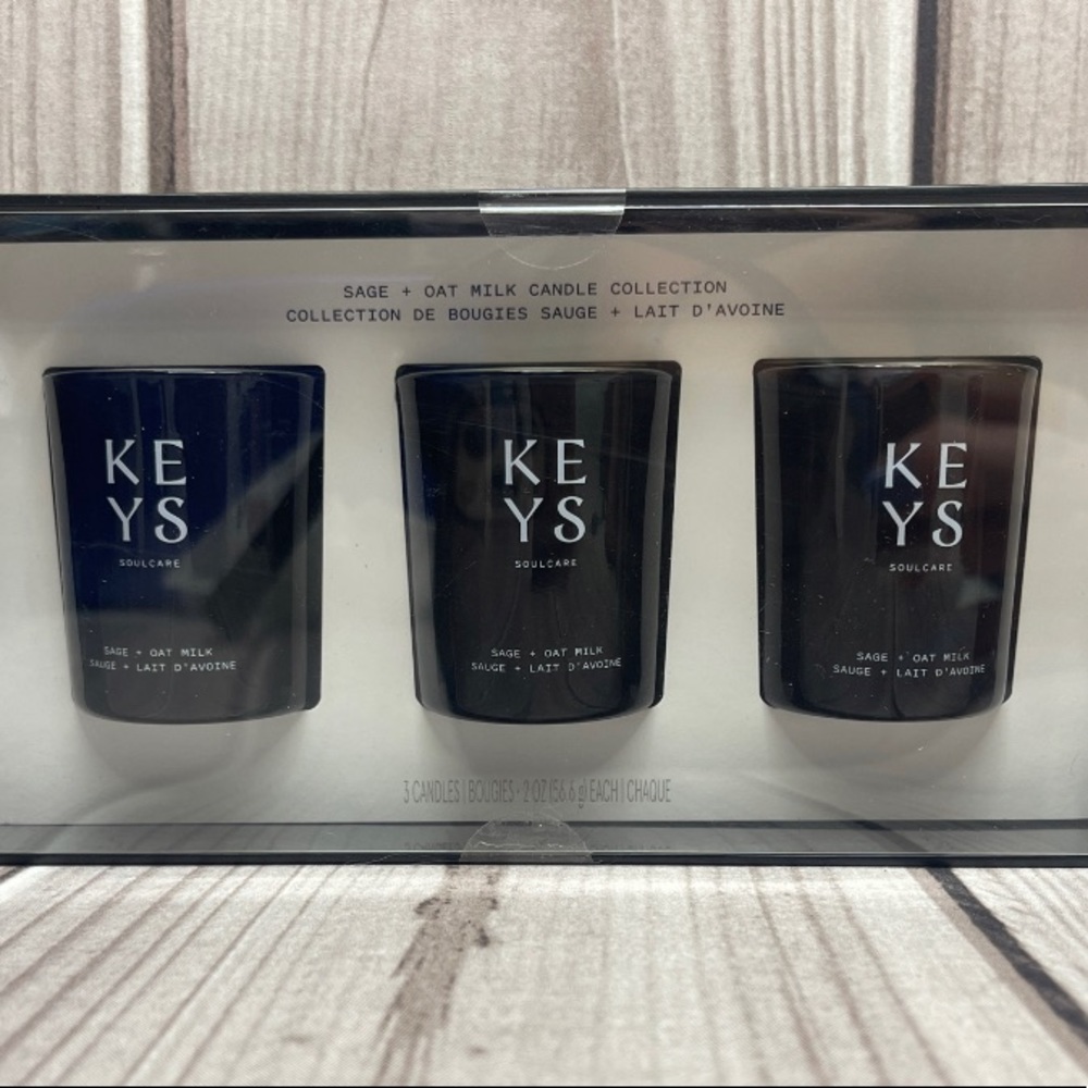 Keys Soulcare Sage + Oat Milk Candle Collection Set of 3 Each 2 oz